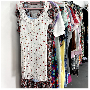 Vestido de Moda para Mujer, Marca QZ-076, Otro Material, Estampado Rosa y Lila, Origen China - Product Image 5
