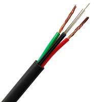 Cable de alimentación de 4 núcleos FTTH + 2c, cable compuesto fotoeléctrico GJXH con cable de alimentación