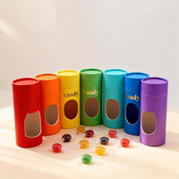 Sacs personnalisés pour bonbons, cadeaux, chocolats, avec étiquette privée, emballage cylindrique de luxe, tube en papier de qualité alimentaire
