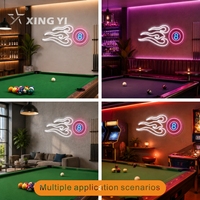 Enseigne néon LED publicitaire personnalisable pour billard, vente en gros, directement de l'usine, pour la décoration de bars, pubs et salles de jeux commerciaux