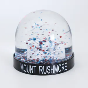 Customized Souvenir City Snow Globe Plastic Washington D.C. Water Globe For Collection Souvenir Mount Rushmore Water Ball