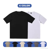 T-shirt surdimensionné 100% coton pour homme Impression numérique douce à col montant personnalisée de haute qualité pour le fitness Motif 3D