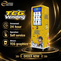 Distributeur automatique de cartes à collectionner TCG 24h/24 sans personnel, avec retour de pièces SDK, distributeur intelligent de cartes de jeu en libre-service, 32 pouces