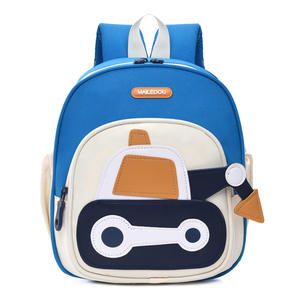 Nouveaux sacs à dos bleus pour garçons et filles avec logo personnalisé Fermeture à glissière en Oxford imperméable pour enfants à la mode - Product Image 6