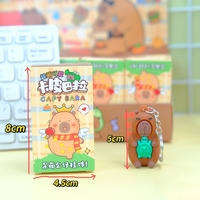 24 pièces/boîte – Boîte mystère Capybara : Porte-clés, figurines d'anime, figurines mystères, objets de collection, mini-jouets 3D pour machine à griffes