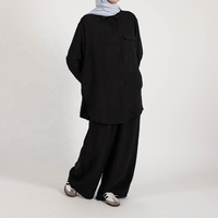 Vêtements islamiques 2 pièces ensembles modestes Abaya costume robe musulmane tunique et pantalon ensemble