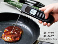 Thermomètre alimentaire infrarouge numérique 3 en 1 Thermomètre à viande à lecture instantanée avec grand écran LCD rétro-éclairé