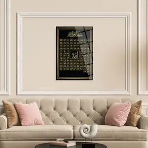 Ả Rập trang trí nội thất pha lê sứ bức tranh trang trí hồi giáo khung Arabic khung quran nghệ thuật tường kính sơn thiết kế