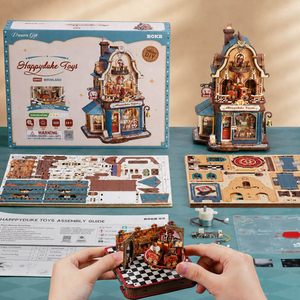 Robotime Rokr DIY Gift Set EAM01 Happyduke Toys Music Box Assemble <span class=keywords><strong>3D</strong></span> Wooden Puzzles - Product Image 5
