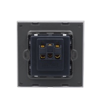 Enchufe de Pared Universal Smartdust AC110-250V 13A con Panel de Vidrio Templado para EE. UU. y Reino Unido