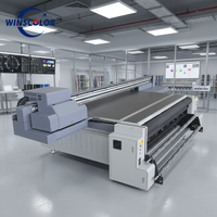 Mesin Printer UV Digital Format Besar Mesin Cetak Hibrida UV Printer UV Roll dan Flatbed Hibrida