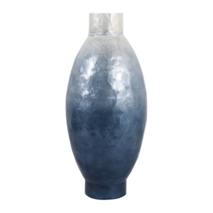 Vaso alto testurizzato sfumato per l'arredamento del soggiorno, vaso contemporaneo per fiori da esporre su tavolo in casa o in ufficio - Product Image 5