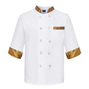 Chef Uniform White Short Sleeve Cotton Workwear For Hotels And Restaurants - Product Image 2