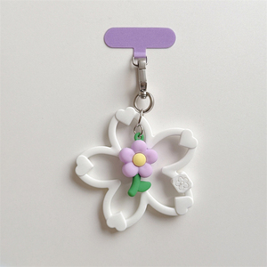 Cute Flower Pendant Lanyard Rope Universal Phone Camera Patch Cord Hands Free Durable <b>Chain</b> Anti-lost Floral Heart Wrist Strap - Product Image 6