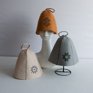 Chapeau de sauna en feutre de laine résistant à la chaleur, respirant et écologique, OEM - Product Image 4