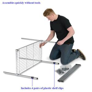 72 "H X 48" W X 18 "d Acero inoxidable 4 niveles Estante de alambre Equipo de almacenamiento para restaurante Estantes Organizadores de cocina - Product Image 2