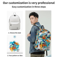 Mochila Impermeable para Portátil, para la Escuela, Negocios, Casual, Ligera, para Hombre