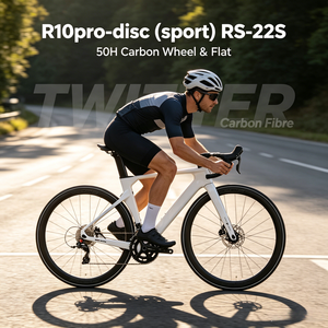Bicicleta de Carretera Ultraligera de Fibra de Carbono de 9.2 kg, 2x11 Velocidades, Frenos de Disco Hidráulicos, Ruedas de Fibra de Carbono Aero 700C, Cableado Interno, para Carreras - Product Image 1