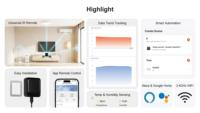 Hub Inteligente Zigbee Tres en Uno con Interfaz USB Tipo-C, Control Remoto Universal IR, Monitoreo de Temperatura y Humedad, Alarma