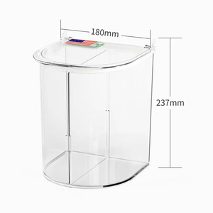 Cubo de grano de caramelo transparente para PC de alta calidad, dispensador de barril de compras de almacenamiento a granel de alta capacidad más Popular para <span class=keywords><strong>cereales</strong></span> - Product Image 3