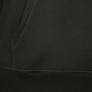 Sweat-shirt à capuche en molleton noir pour homme avec poche avant, coupe classique, décontracté pour l'hiver - Product Image 5