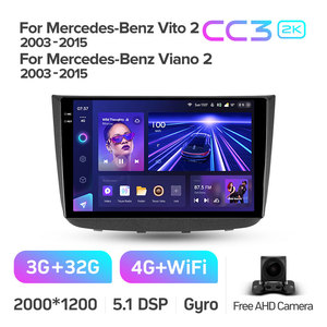 TEYES CC3 2K REPRODUCTOR DE DVD para coche para mercedes-benz Vito 2 Viano 2 W639 <span class=keywords><strong>2003</strong></span> - 2015 10,2 pulgadas GPS Android navegación REPRODUCTOR DE DVD para coche - Product Image 2