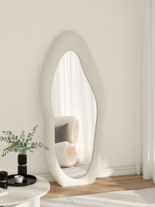 Espejo de cuerpo entero moderno de cristal con diseño de nubes crema para dormitorio y sala de estar, ideal para tiendas de <span class=keywords><strong>ropa</strong></span> de celebridades en línea, modelo <span class=keywords><strong>Mango</strong></span> Dressed Mirror - Product Image 1