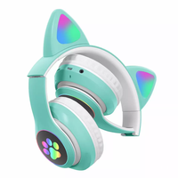 Earphone Nirkabel Peredam Kebisingan Lipat Hi-Fi Bass Dalam dengan Layar Digital untuk Penerbangan ENC Mic-B39 Telinga Kucing HI-RES
