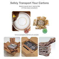 Système professionnel de remplissage de colis e-commerce, machine à coussinets en papier kraft fiable pour une protection de transport à haute vitesse