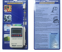 DA806 termometer Digital, dengan Probe Stainless Steel termometer Xiuda kelas makanan