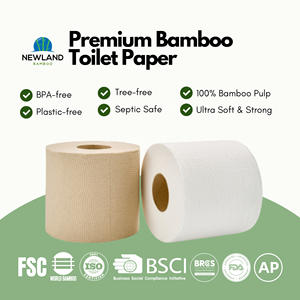 Nhãn Hiệu Riêng Phân Hủy Sinh Học 3ply Nhà Vệ Sinh Mô Tre Bột Giấy Vệ Sinh Giấy Cuộn Phòng Tắm Mô Giấy - Product Image 4