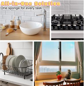 Éponges en cellulose compressées réutilisables et compostables, sans rayures, avec des propriétés de décontamination - Product Image 4