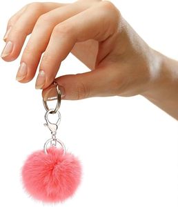 Pom Poms Keychains Faux Rabbit <b>Fur</b> Fluffy Pompoms Keyring for Women Handbag Bag Pendant Exclusively Cross-border Sales - Product Image 5