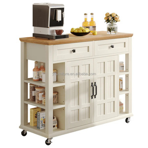 <span class=keywords><strong>Isla</strong></span> de cocina rodante de alta calidad con almacenamiento y cajones, mesa de <span class=keywords><strong>bar</strong></span> extensible con ruedas bloqueables - Product Image 5