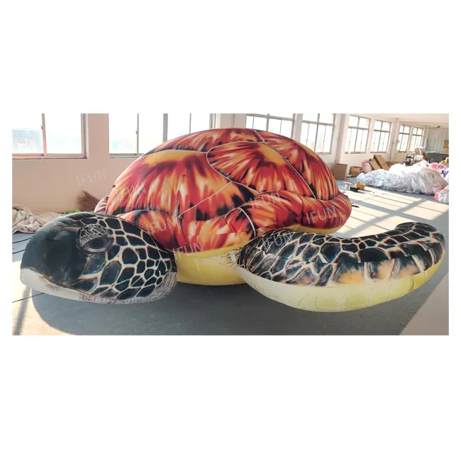 5m riesige lebendige Schildkröte dekorative aufblasbare Meeres schildkröte für Meeres thema