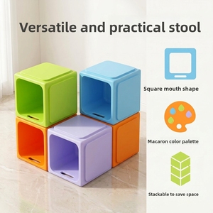 Modern Stackable Plastic <strong>Stool</strong> for Kids Kindergarten &amp; School Use Living Room &amp; <strong>Bedroom</strong> Home Ornament - Product Image 3