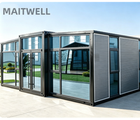 Maison Conteneur Préfabriquée Extensible, Conteneur Modulable, Vente en Gros, 40ft 20ft, Maisons Pliantes Extérieures, Tiny Houses Insonorisées pour l'Extérieur