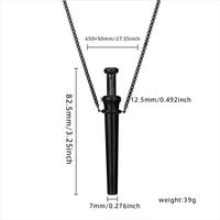 Collier de méditation en acier inoxydable de 82,5 mm pour soulager le stress et l'anxiété, arrêter de fumer, collier de respiration