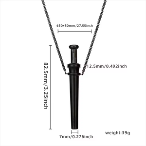 82.5mmステンレス瞑想ネックレスストレス & 不安解消禁煙呼吸ネックレス - Product Image 4