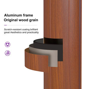 Rivestimento in legno classico grande doppio quadrato esterno parasole da giardino antivento a doppio baldacchino resistente ombrellone romano a sbalzo - Product Image 5