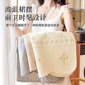 Cojín de Sofá Bordado de Algodón Lavado, Antideslizante, para Todas las Estaciones, Uso General, Patrón de Corazón, Lavable a Máquina - Product Image 3