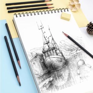 Cuaderno de bocetos <span class=keywords><strong>A5</strong></span>, <span class=keywords><strong>papel</strong></span> grueso de 180gsm, 100 páginas/50 hojas, cuaderno de bocetos <span class=keywords><strong>DIN</strong></span> encuadernado en espiral, Bloc de notas de arte - Product Image 2