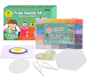 Cuentas de fusibles Artkal al por mayor, cuentas de ortografía DIY, paquete de 36 colores, conjunto de juguetes de fabricación de joyas de plástico, caja de celosía para niños, venta al por mayor - Product Image 4