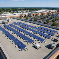 Support de panneau solaire plat en aluminium anodisé 6005-T5+ SUS304 pour toit en béton, installation rapide, garantie 15 ans, résistant au vent de 60 m/s, vente en gros