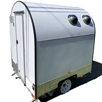 Ronde vorm Concessiestandaard Trailer Mobiele keuken Straat Kleine foodtruck IJs Fastfood-verkoopwagen