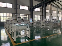 Machine à broder automatique Janome YunFu à deux têtes, 12-15 aiguilles, pour broderie de t-shirts, avec table de travail personnalisée A15