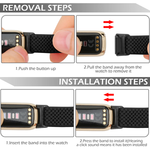 Có Thể Điều Chỉnh Đàn Hồi Nylon Ban Nhạc Đồng Hồ Dây Đeo Đồng Hồ Cho Fitbit Luxe Ban Nhạc Cho Phụ Nữ Người Đàn Ông - Product Image 4