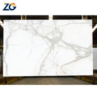 ZGSTONE Marbres Artificiels Dalle De Sol Calacatta Escalier Blanc Marbre Pierre Porcelaine Sol Table Top Dalle Cuisine Comptoir