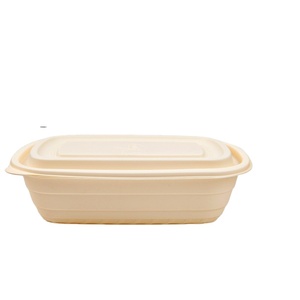 Biodegradable Compostable Microwave Tray Pp Corn Starch Lunch Meal Box Fast Food Container