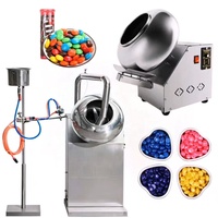 Machine de dragage et de polissage automatique commerciale de petite taille pour l'industrie alimentaire, pour le chocolat, les amandes, les noix et le sucre